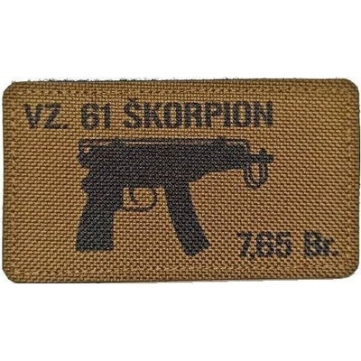 Textilní nášivka VZ 61 ŠKORPION 7,65 Br - Coyote, A.C.M. – Zboží Dáma
