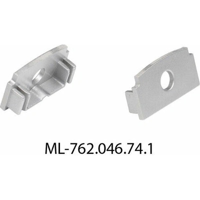 ML-762.046.74.1 Koncovka pro AX s otvorem, stříbrná barva, 1ks
