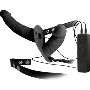 You2Toys Double Thruster - двойно вибриращо дилдо с колан (черно)