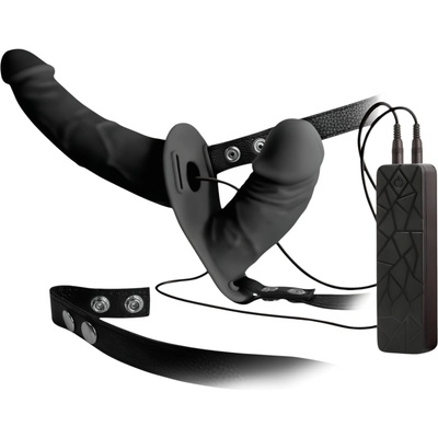 You2Toys Double Thruster - двойно вибриращо дилдо с колан (черно)