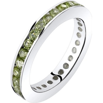 Eppi Olivínový eternity prsteň zo striebra Ted R33404