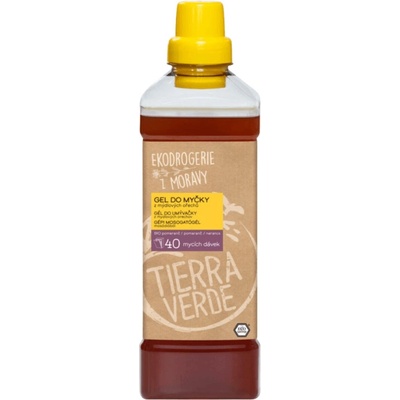 Tierra Verde Gel do myčky z mýdlových ořechů s BIO pomerančovou silicí 1 l