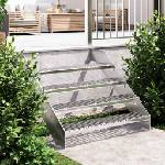 vidaXL Решетъчно стъпало 100x24x7 см поцинкована стомана (155686)