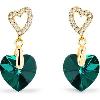Spark se Swarovski Elements Amore KCSG622810EM Emerald zelené