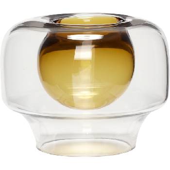 Hübsch Ваза Hübsch с вдлъбнатина кехлибарена (950405)