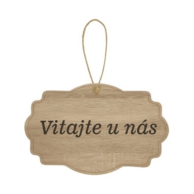 Drevená tabuľka - Vitajte u nás