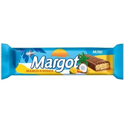 Margot mini mango a kokos, sójová tyčinka s chuťou manga máčaná v kakaovej poleve, 40 g