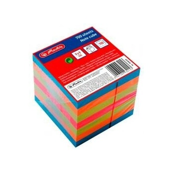 HERLITZ Blok kocka lepená Herlitz 90x90x90mm farebná