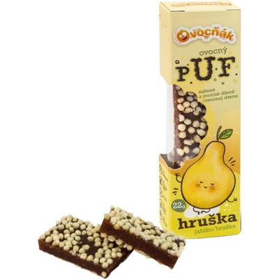 OVOCŇÁK Ovocné puf plátky jablko a hruška 22 g
