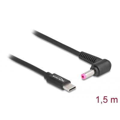 Delock Laptop töltőkábel USB Type-C apa - HP 4, 8 x 1, 7 mm apa (87973) (87973) (87973)