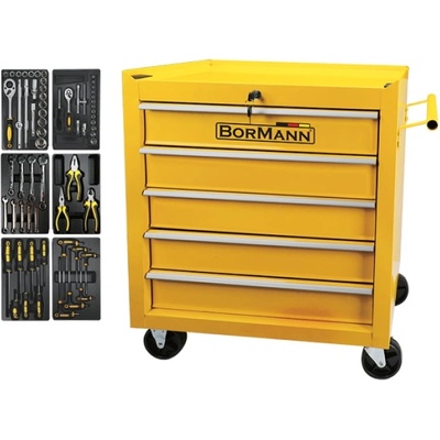 BORMANN Количка с инструменти Bormann BWR7100SET, 66 части, 1/2, 1/4 (053712) (053712)