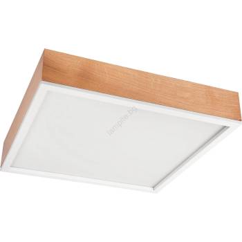 Image 1 of LAMKUR Плафон OAK SQUARE 4xE27/15W/230V 48x48 см дъб/бял (LA49045)