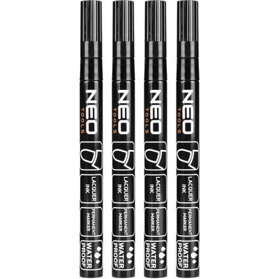 Neo Tools čierny 4 ks 13-852
