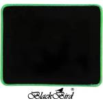 BlackBird подложка за мишка Gamer NanoGlide 21x25 см, дебелина 3 мм, със зелен шев по краищата (BH1833)