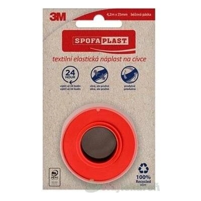3M Spofaplast č.132N náplast textilní béžová 2,5 cm x 4,2 m