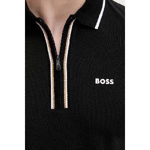 BOSS Green тениска с яка мъжка от памук с еластан (50555698) - answear - 201,43 лв