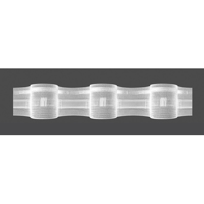MAGAM Záclonová řasící páska, stuha 15.50.200.3, pravidelné vlnky se zadním řasením, řasení 1:2, transparentní, šířka 5cm (v metráži) – Hledejceny.cz