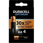 Duracell Батерия duracell optimum с дълъг живот aa, алкална, 4 бр. в опаковка (mn1500)