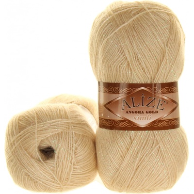 Alize Angora Gold Simli 67 světlounce béžová