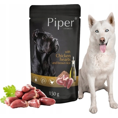 Piper Adult s kuracími srdciami a hnedou ryžou 150 g
