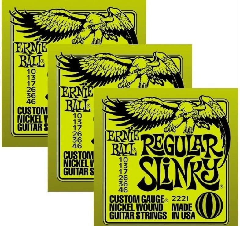 Ernie Ball 3221 Regular Slinky 3-Pack Струни за електрическа китара (P03221)