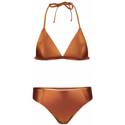 Satin Bronze bikiny plavky S1039 hnedá