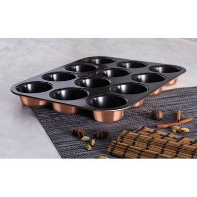 Berlingerhaus forma na muffiny s nepřilnavým povrchem 12 ks Rosegold Metallic Line BH-6473