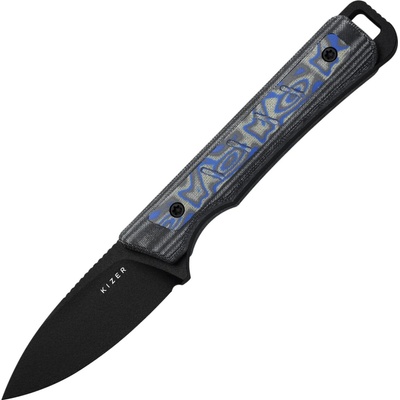Kizer Whiskey Jack 10V, Black Coating, Norplex UltreX Micarta 1108A1