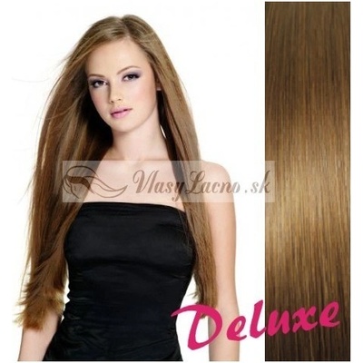 DELUXE svetlo hnedé Clip in vlasy na predĺženie 60-63 cm