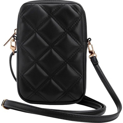 Guess PU Quilted 4G Metal Logo se Zipem černé
