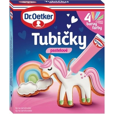 Dr. Oetker Tubičky na zdobení pastelové 4 x 19 g