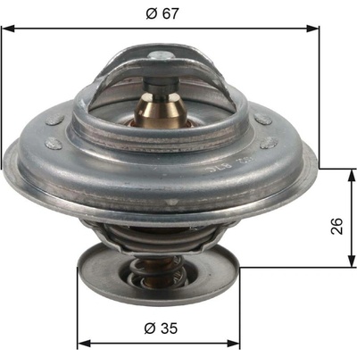 Termostat, chladivo GATES TH11687G1