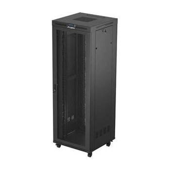Lanberg Комуникационен шкаф, Lanberg rack cabinet 19" free-standing 47U/800X800 (FLAT PACK) with mesh door LCD black (FF01-8847-23BL)