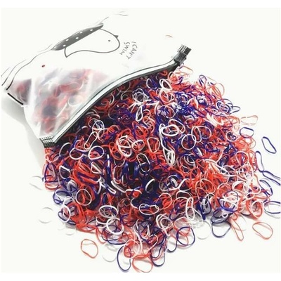 Danapo Gumičky na gumičkování na náramky různé barvy 2000 ks Red white blue – Zboží Mobilmania