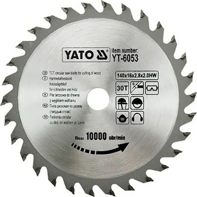 Yato Kotouč na dřevo 140 x 16 mm 30z YT-6053