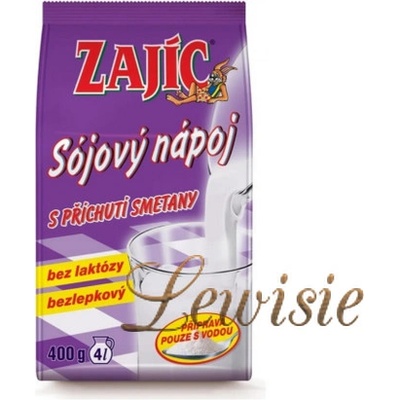 Sójový nápoj Zajíc s příchutí smetany sáček 400 g