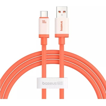 Baseus Здрав USB-A към USB-C кабел за устройства с USB-C порт - Baseus Zero Degrees USB-A to USB-C Data Cable 100W (200 см) (оранжев) (P10368801731-01)