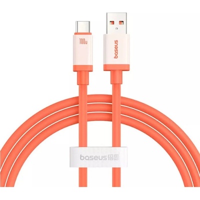 Baseus Здрав USB-A към USB-C кабел за устройства с USB-C порт - Baseus Zero Degrees USB-A to USB-C Data Cable 100W (200 см) (оранжев) (P10368801731-01)