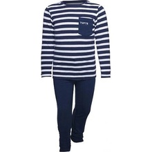 Tufte Bamboo Rayon Maritime Blue Stripes Tufte tm.modré.
