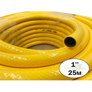 Great Garden Маркуч градински трислоен 1"-25мм 25м Great Garden, Yellow (9700206)