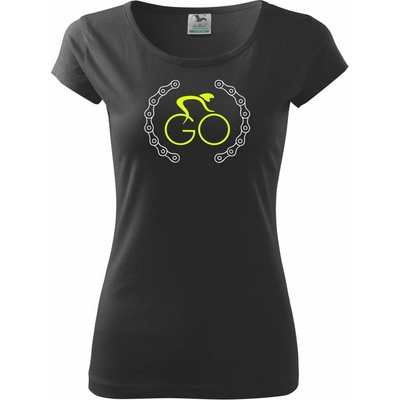 GO cyklista Pure dámske tričko Čierna