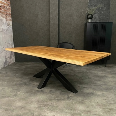 Dubový jedálenský stôl - OTIS - 180x90 , Prírodná hrana Rozmer: 180x90, Hrana_stola: Prírodná hrana