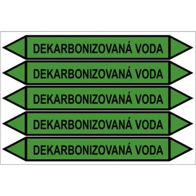 Značení potrubí, dekarbonizovaná voda PZG 009060