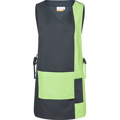 Karlowsky Dámský pracovní plášť Marilies s dvěmi předními kapsami šedá zelená Pantone 7540C-Apple Pantone 7486C KY065