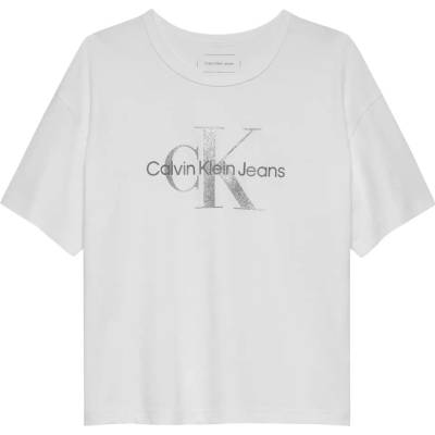 Calvin Klein Тениска Calvin Klein Monologo Glitter short sleeve T-shirt - White