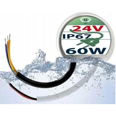 Napájecí zdroj LED-ONE 24V 60W vodotěsný IP67, určený do instalační krabice FI60