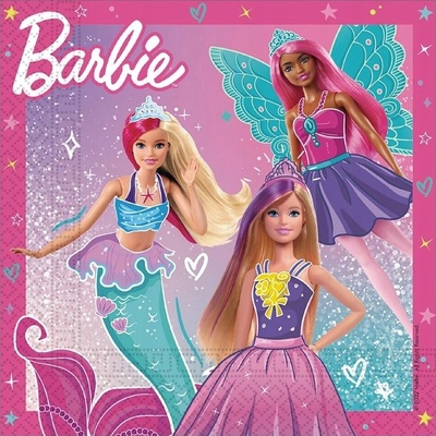 Procos Papierové obrúsky Barbie 33x33cm 20ks