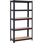Top Strong Метален стелаж Top Strong - MDF, 5 х 175 kg, 180 х 90 х 40 cm, черен