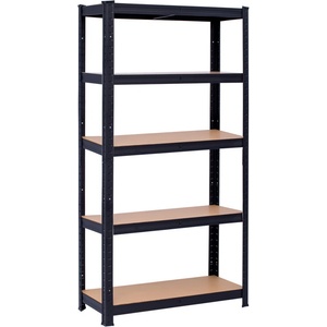 Top Strong Метален стелаж Top Strong - MDF, 5 х 175 kg, 180 х 90 х 40 cm, черен