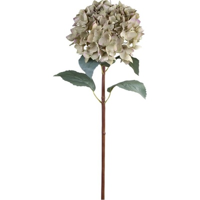 Dekorace umělá zelená květina Hortenzie Hydrangea dusty green - 80 cm - Chic Antique